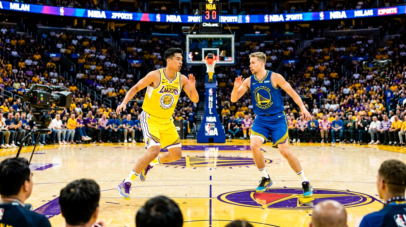 NBA常规赛洛杉矶湖人对阵金州勇士比赛